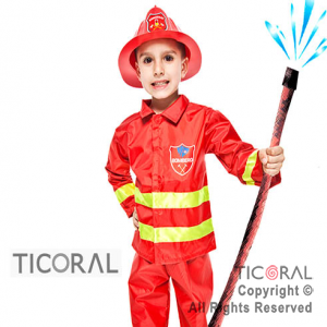 DISFRAZ BOMBERO NI�O CAND TALLE 1 x 1